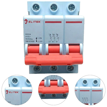 DISJUNTOR TRIFASICO TRIPOLAR 100A CURVA C ED103C100A - 1034 ELITEK DISJUNTOR TRIFASICO TRIPOLAR 100A CURVA C ED103C100A - 1034 ELITEK