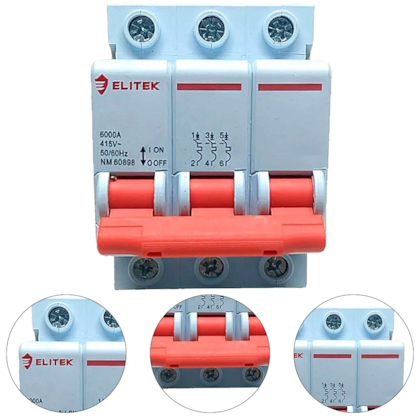 DISJUNTOR TRIFASICO TRIPOLAR 100A CURVA C ED103C100A - 1034 ELITEK DISJUNTOR TRIFASICO TRIPOLAR 100A CURVA C ED103C100A - 1034 ELITEK