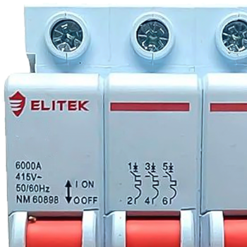 DISJUNTOR TRIFASICO TRIPOLAR 100A CURVA C ED103C100A - 1034 ELITEK DISJUNTOR TRIFASICO TRIPOLAR 100A CURVA C ED103C100A - 1034 ELITEK