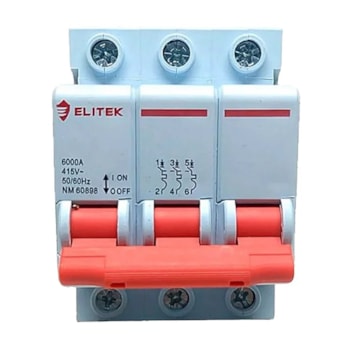 DISJUNTOR TRIFASICO TRIPOLAR 40A CURVA C ED63C40A - 1694 ELITEK DISJUNTOR TRIFASICO TRIPOLAR 40A CURVA C ED63C40A - 1694 ELITEK