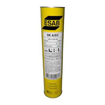 ELETRODO DE SOLDA ALUMÍNIO 4043 2,4MM X 350MM OK ALSI5 - 731163 ESAB