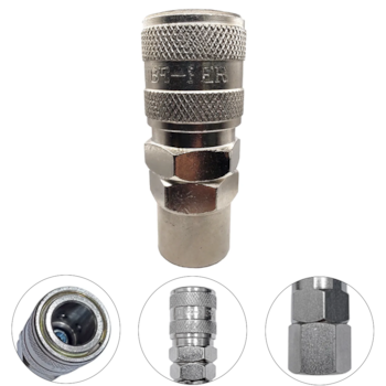 ENGATE RAPIDO 1/2" COM ESFERA E ROSCA FEMEA 1/2" BSP LUB-2020  - LUBEFER
