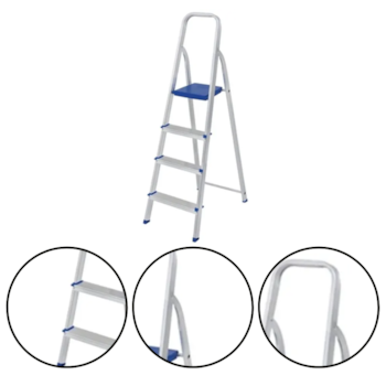 ESCADA CAVALETE DE ALUMINIO 4 DEGRAUS 0,85M - BOTAFOGO ESCADA CAVALETE DE ALUMINIO 4 DEGRAUS 0,85M - BOTAFOGO