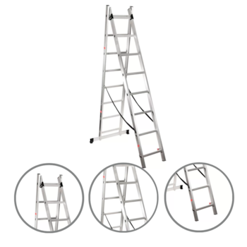 ESCADA EXTENSIVA ALUMINIO 2 X 9 DEGRAUS - 8501000290 VONDER ESCADA EXTENSIVA ALUMINIO 2 X 9 DEGRAUS - 8501000290 VONDER