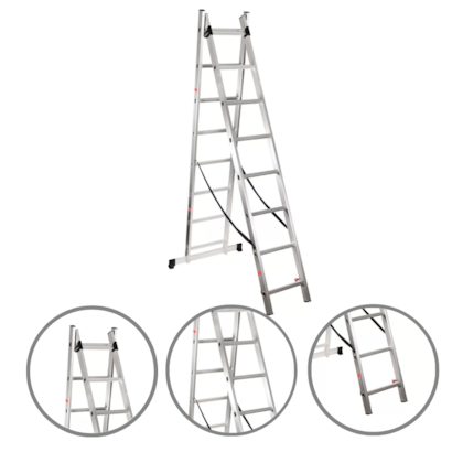 ESCADA EXTENSIVA ALUMINIO 2 X 9 DEGRAUS - 8501000290 VONDER ESCADA EXTENSIVA ALUMINIO 2 X 9 DEGRAUS - 8501000290 VONDER