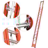 ESCADA EXTENSÍVEL VAZADA 23 DEGRAUS 7,20 METROS - EAFV23 WBERTOLO ESCADA EXTENSÍVEL VAZADA 23 DEGRAUS 7,20 METROS - EAFV23 WBERTOLO