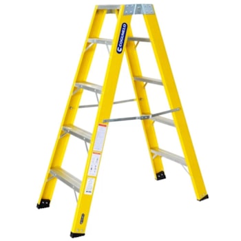 ESCADA FIBRA DE VIDRO CAVALETE DUPLO ACESSO 1,35MT TF-4A - COGUMELO ESCADA FIBRA DE VIDRO CAVALETE DUPLO ACESSO 1,35MT TF-4A - COGUMELO
