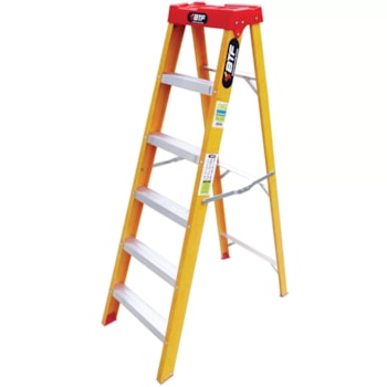 ESCADA FIBRA TESOURA PRÁTICA 5 DEGRAUS 1,41M - EFP5909 BOTAFOGO ESCADA FIBRA TESOURA PRÁTICA 5 DEGRAUS 1,41M - EFP5909 BOTAFOGO