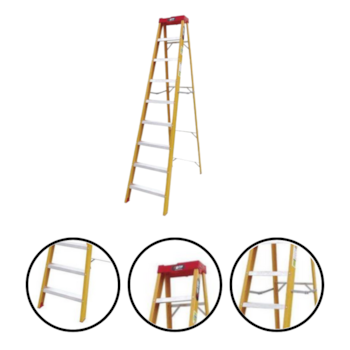 ESCADA FIBRA TESOURA PRÁTICA 8 DEGRAUS 2,13 - EFP9903 BOTAFOGO ESCADA FIBRA TESOURA PRÁTICA 8 DEGRAUS 2,13 - EFP9903 BOTAFOGO