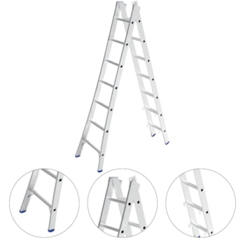 ESCADA PINTOR DUPLA 4,50MT 14 DEGRAUS 30/70 - PN214 ALULEV ESCADA PINTOR DUPLA 4,50MT 14 DEGRAUS 30/70 - PN214 ALULEV