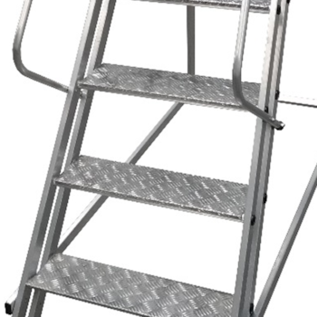 ESCADA PLATAFORMA 7 DEGRAIS + PLATAFORMA ALTURA UTIL 2M PADRAO NR12 - ESCALEVE