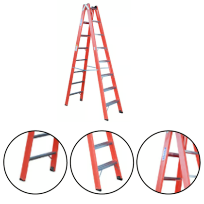 ESCADA TESOURA ALUMINIO/FIBRA DUPLA 2,40M 8 DEGRAUS - TAFD-8 WBERTOLO ESCADA TESOURA ALUMINIO/FIBRA DUPLA 2,40M 8 DEGRAUS - TAFD-8 WBERTOLO
