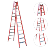 ESCADA TESOURA DUPLA DE ALUMINIO / FIBRA 3,60M COM 12 DEGRAUS - WBERTOLO
