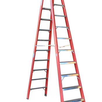 ESCADA TESOURA DUPLA DE ALUMINIO / FIBRA 3,60M COM 12 DEGRAUS - WBERTOLO