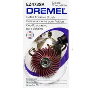 ESCOVA ABRASIVA PARA DETALHE FINO GRÃO 220 - DREMEL EZ 473 ESCOVA ABRASIVA PARA DETALHE FINO GRÃO 220 - DREMEL EZ 473