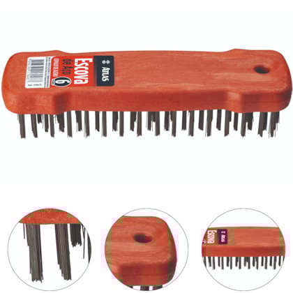 ESCOVA AÇO RETANGULAR 1780-06 CARREIRAS - 61780000 ATLAS ESCOVA AÇO RETANGULAR 1780-06 CARREIRAS - 61780000 ATLAS