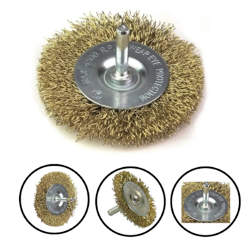 ESCOVA DE AÇO CIRCULAR C/ HASTE LATONADA - 319,0007 ROCAST ESCOVA DE AÇO CIRCULAR C/ HASTE LATONADA - 319,0007 ROCAST