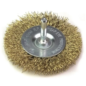 ESCOVA DE AÇO CIRCULAR C/ HASTE LATONADA - 319,0007 ROCAST ESCOVA DE AÇO CIRCULAR C/ HASTE LATONADA - 319,0007 ROCAST