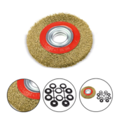 ESCOVA DE AÇO CIRCULAR LATONADA 6 X 3/4" - 319,0005 ROCAST ESCOVA DE AÇO CIRCULAR LATONADA 6 X 3/4" - 319,0005 ROCAST