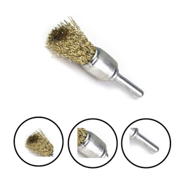 ESCOVA DE AÇO PINCEL C/ HASTE LATONADA 1" - 319,0016 ROCAST ESCOVA DE AÇO PINCEL C/ HASTE LATONADA 1" - 319,0016 ROCAST
