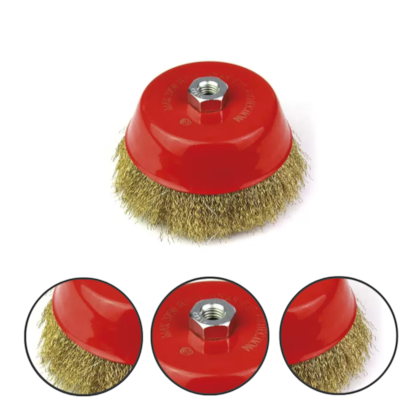 ESCOVA DE AÇO TIPO COPO C/ ROSCA LATONADA 60MM - 319,0009 ROCAST ESCOVA DE AÇO TIPO COPO C/ ROSCA LATONADA 60MM - 319,0009 ROCAST