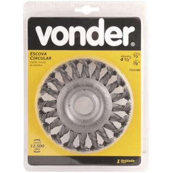 ESCOVA DE AÇO TRANÇADA DE 4" - 6325141212 VONDER ESCOVA DE AÇO TRANÇADA DE 4" - 6325141212 VONDER