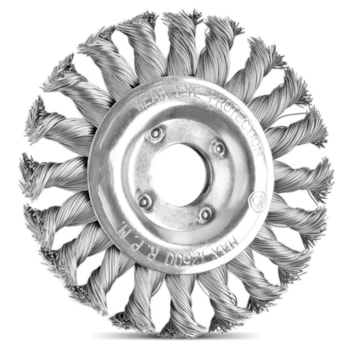 ESCOVA DE AÇO TRANÇADA DE 4" - 6325141212 VONDER ESCOVA DE AÇO TRANÇADA DE 4" - 6325141212 VONDER