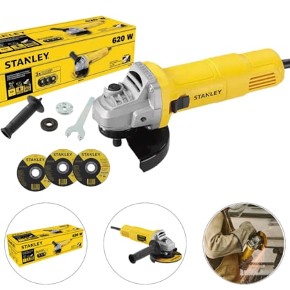 ESMERILHADEIRA ANGULAR 115MM 620W - SG6115D  STANLEY ESMERILHADEIRA ANGULAR 115MM 620W - SG6115D  STANLEY
