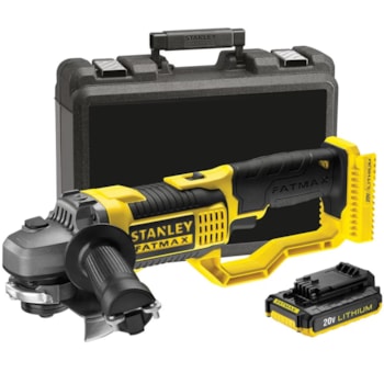 ESMERILHADEIRA ANGULAR 125MM A BATERIA 20V - STCT1840D1 STANLEY ESMERILHADEIRA ANGULAR 125MM A BATERIA 20V - STCT1840D1 STANLEY