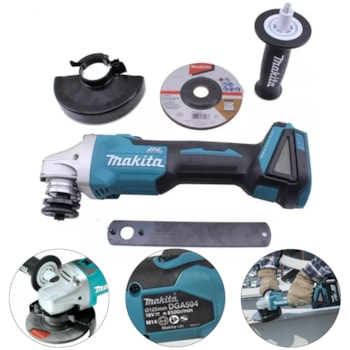 ESMERILHADEIRA ANGULAR 125MM SEM BATERIA 18V DGA504Z-MAKITA ESMERILHADEIRA ANGULAR 125MM SEM BATERIA 18V DGA504Z-MAKITA