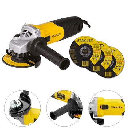 ESMERILHADEIRA ANGULAR 4.1/2" (115MM) 900W + 3 DISCOS - STGS9115D STANLEY ESMERILHADEIRA ANGULAR 4.1/2" (115MM) 900W + 3 DISCOS - STGS9115D STANLEY