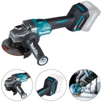 ESMERILHADEIRA ANGULAR 40V 4.1/2'' SEM BATERIA E CARREGADOR - GA004GZ MAKITA