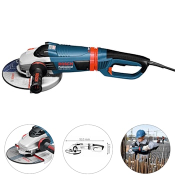 ESMERILHADEIRA ANGULAR 7" 2400W GWS 24-180LVI 220V - BOSCH ESMERILHADEIRA ANGULAR 7" 2400W GWS 24-180LVI 220V - BOSCH