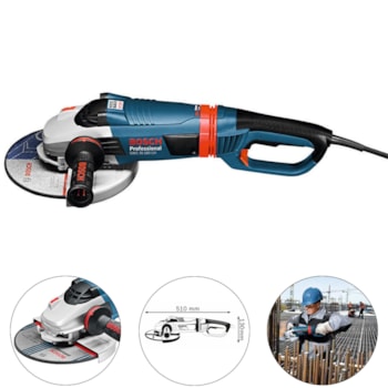 ESMERILHADEIRA ANGULAR 7" 2400W GWS 24-180LVI 220V - BOSCH