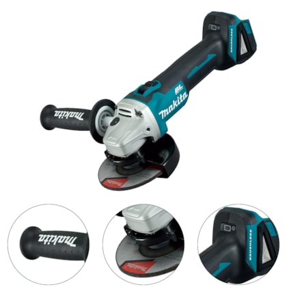 ESMERILHADEIRA ANGULAR DGA504Z + 2 BATERIA DE 18V E 3A + DC18RD + MAC PAC 220V - 152234 MAKITA ESMERILHADEIRA ANGULAR DGA504Z + 2 BATERIA DE 18V E 3A + DC18RD + MAC PAC 220V - 152234 MAKITA