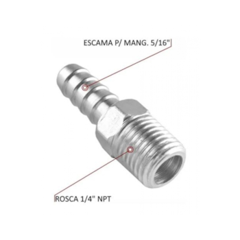ESPIGÃO FIXO M 1/4" NPT X 5/16" - 401539 DDS ESPIGÃO FIXO M 1/4" NPT X 5/16" - 401539 DDS