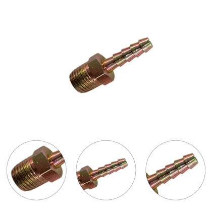 ESPIGAO FIXO ROSCA MACHO 1/4" PARA MANGUEIRA 3/8" ACO - LUBEFER