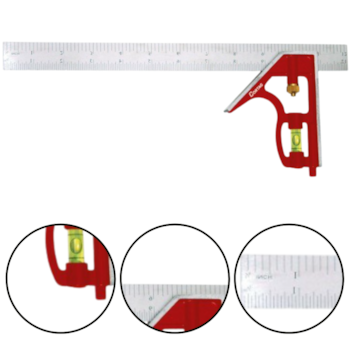 ESQUADRO COMBINADO COM NIVEL 12" 300MM - CORTAG