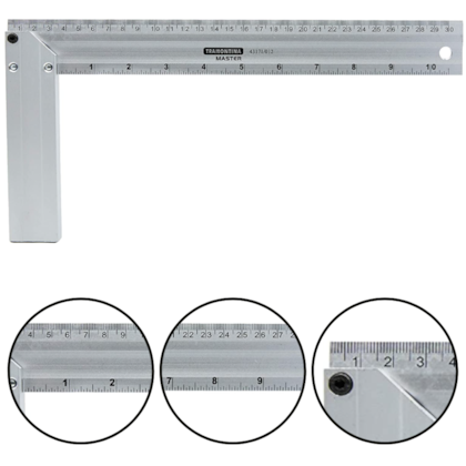 ESQUADRO DE ALUMINIO 12 GRADUACAO DA REGUA - 43171012 TRAMONTINA