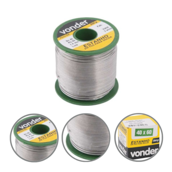 ESTANHO FIO C/ 500G (1,0MM, 40X60) - 7451406010 VONDER ESTANHO FIO C/ 500G (1,0MM, 40X60) - 7451406010 VONDER