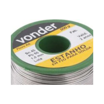 ESTANHO FIO C/ 500G (1,0MM, 40X60) - 7451406010 VONDER ESTANHO FIO C/ 500G (1,0MM, 40X60) - 7451406010 VONDER