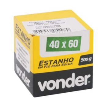 ESTANHO FIO C/ 500G (1,0MM, 40X60) - 7451406010 VONDER ESTANHO FIO C/ 500G (1,0MM, 40X60) - 7451406010 VONDER