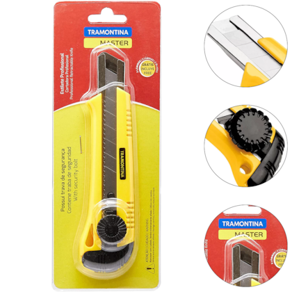 ESTILETE 6'' PROFISSIONAL LÂMINA 18MM - 43390301 TRAMONTINA ESTILETE 6'' PROFISSIONAL LÂMINA 18MM - 43390301 TRAMONTINA