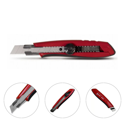 ESTILETE LARGO 18 MM CABO PLÁSTICO COM TRAVA COM PARAFUSO - KUX030-S STARRETT
