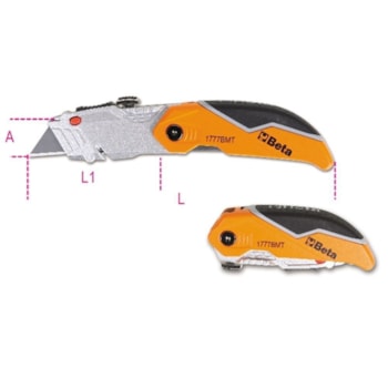 ESTILETE REBATÍVEL COM LÂMINA TRAPEZOIDAL - BETA 1777BMT ESTILETE REBATÍVEL COM LÂMINA TRAPEZOIDAL - BETA 1777BMT