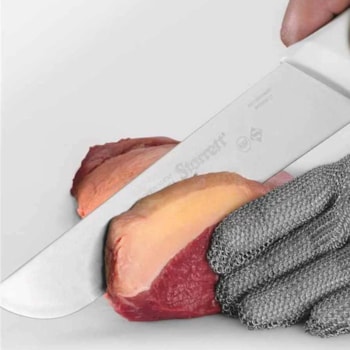 FACA DE CARNE COM LAMINA RETA LARGA 30CM (12") CABO BRANCO - STARRETT - BKW203-12