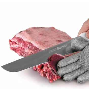 FACA DE CARNE COM LAMINA RETA LARGA 30CM (12") CABO BRANCO - STARRETT - BKW203-12