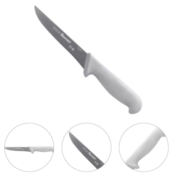FACA DE DESOSSA C/ LÂMINA RETA LARGA 15CM (6") CABO BRANCO - STARRETT FACA DE DESOSSA C/ LÂMINA RETA LARGA 15CM (6") CABO BRANCO - STARRETT