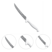 FACA DE DESOSSA COM LAMINA CURVA ESTREITA 6" (15CM) CABO BRANCO  -  STARRET BKW106-6