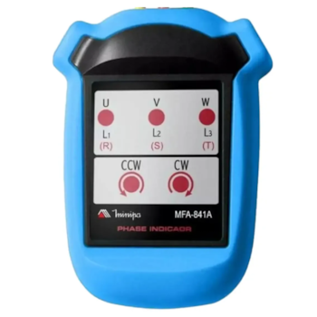 FASIMETRO DETECTOR DE SEQUENCIA DE FASE 180 A 480V 20HZ A 380HZ AC - MINIPA MFA-841A